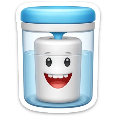 Dental floss in a container   sticker