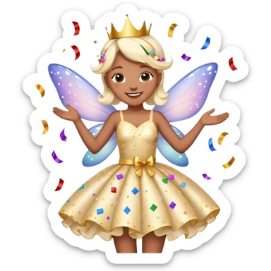 Beautiful Birthday Confetti fairy sticker