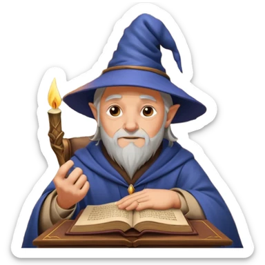 "Thinking face emoji  as a thoughtful wizard in Hogwarts library, scratching head with quill, surrounded by floating books and candles, detailed digital art in Harry Potter style, puzzled expression, magical atmosphere."
 sticker