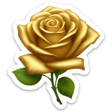 A golden rose  sticker