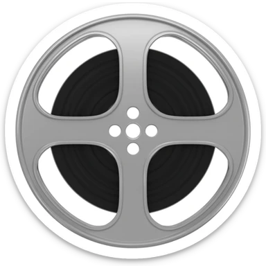 35mm film reel sticker