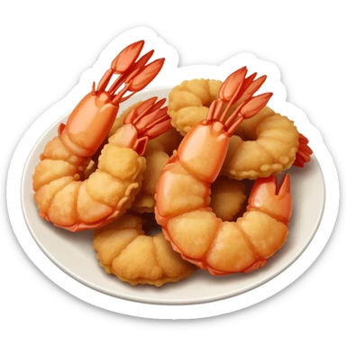 Fried shrimp  sticker