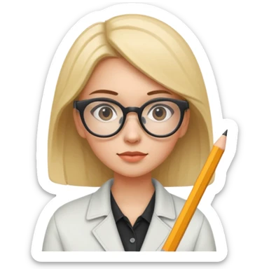 Créame emoji de una mujer que sea diseñadora industrial, sticker