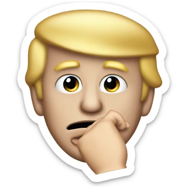 Donald Trump picking his nose sticker