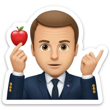 Macron entrain de faire caca sticker