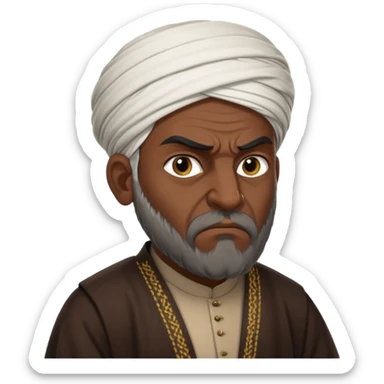 in profile, angry Iranian sticker