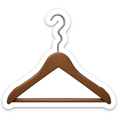 Hanger emoji wooden and angle sticker