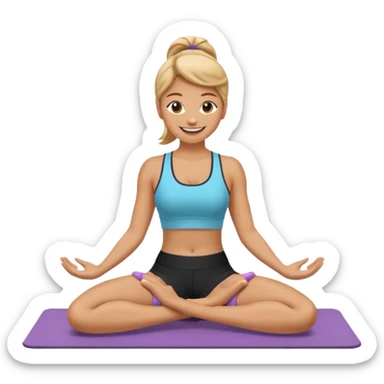 pilates on the mat create emoji sticker