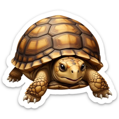 Tortoise with big lashes sticker