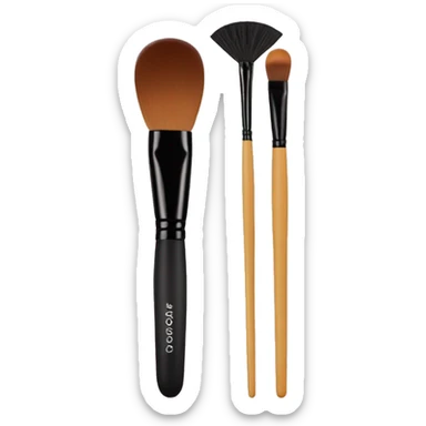 makeup brush & makeup sticker