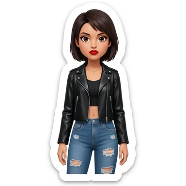 a latina baddie girl sticker