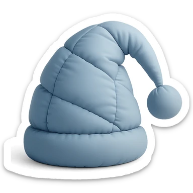 soft, plushy sleep cap with pompom in cushion style sticker