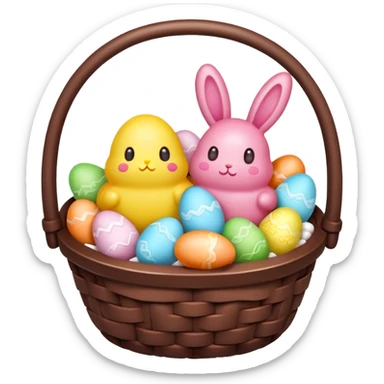  peeps marshmallow easter candy basket kawaii chocolate bunny jelly bean eggs sticker