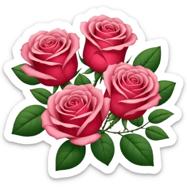 Ramo de rosas rosa sticker