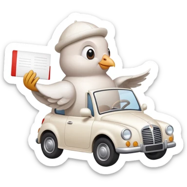 Dove with letter have the pope in car sticker