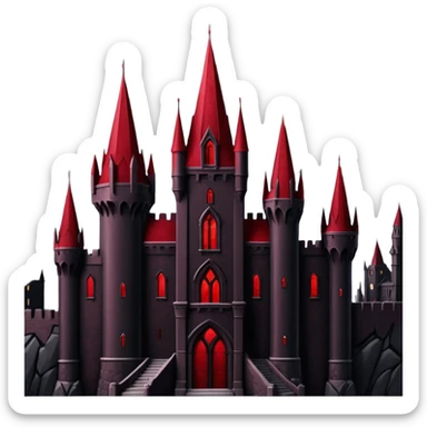 Dark Vampire Castle with the colors dark red and black sticker
