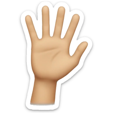 Hand waving at something sticker