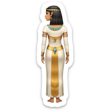 fullbody Cleopatra, high-detailed, realistic, back view sticker