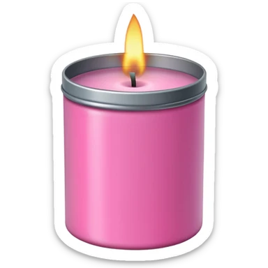 pink candle tin sticker