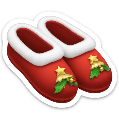 Christmas slippers sticker