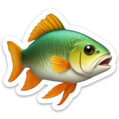 Poisson qui coure sticker