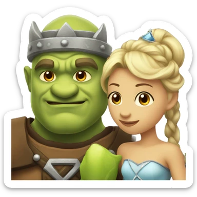 Ogre with princess sticker