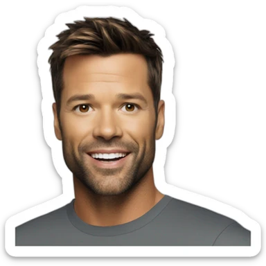 ricky martin face sticker