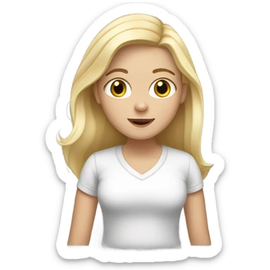 White girl speaking Spanish  sticker