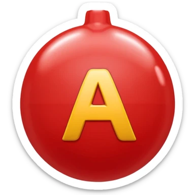 Quiero un emoji de un globo de la letra "A" sticker