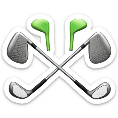 Golf logo of 2 crossed golf clubs different style sticker