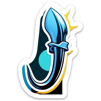 fishing hook sticker