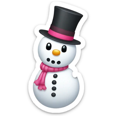 Snowman hello kitty sticker