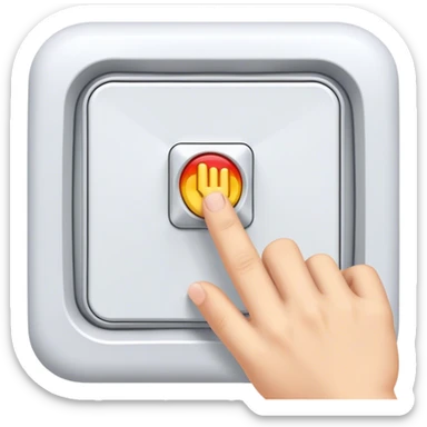 finger on switch to open a sunro sticker