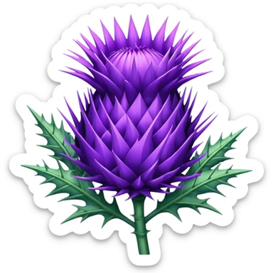 um emoji de cardo a flor sticker