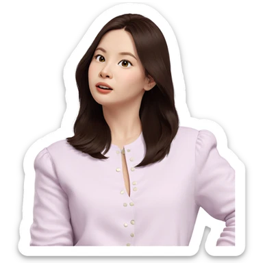 realistic portrait of girl sticker