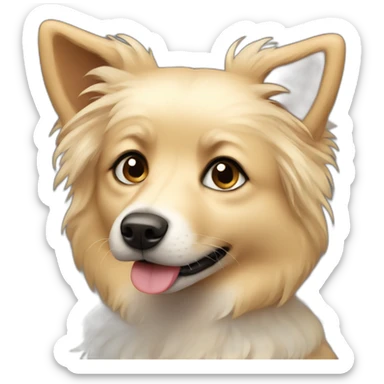 little blond dog looking like an australien shepard sticker