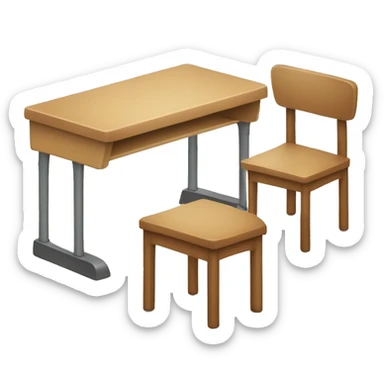 classroom desk table and chair sticker
