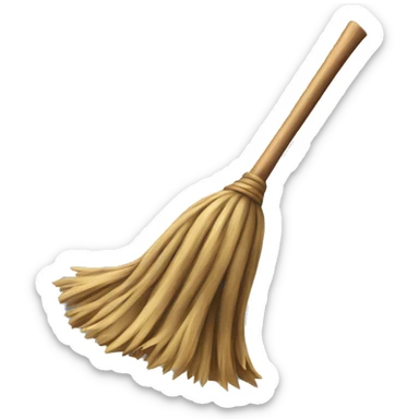 broomstick to clean sticker