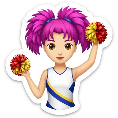 cheerleader's pom poms sticker