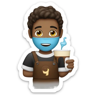 onitorrinco celeste con un sombero celeste y cafe sticker