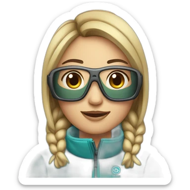 the skiing champion Eileen Gu sticker