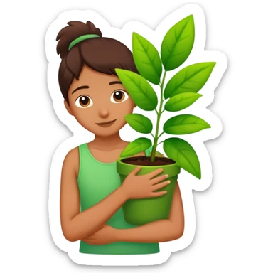 love between Plants and human sticker