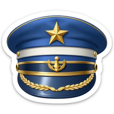 captain hat closeup alone sticker