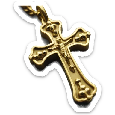 Chrome hearts Gold cross sticker