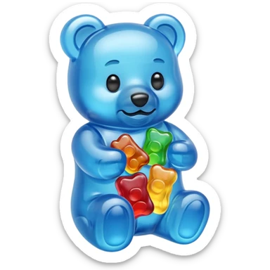 Gummy bear (blue multicolor)  sticker