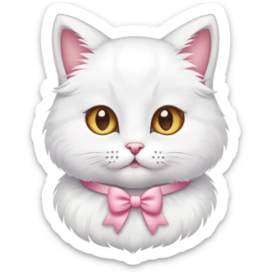 Cute cat wearing bows sticker