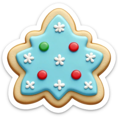 decorated sugar cookie with frosting sticker