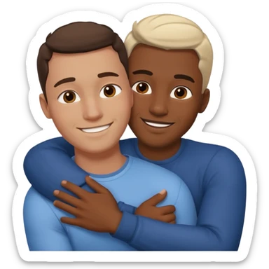 Black boyfriend white boyfriend sticker