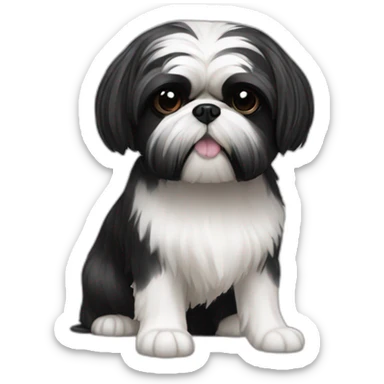 Shih tzu noir sticker