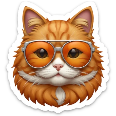 cat with cool sunglasses sticker